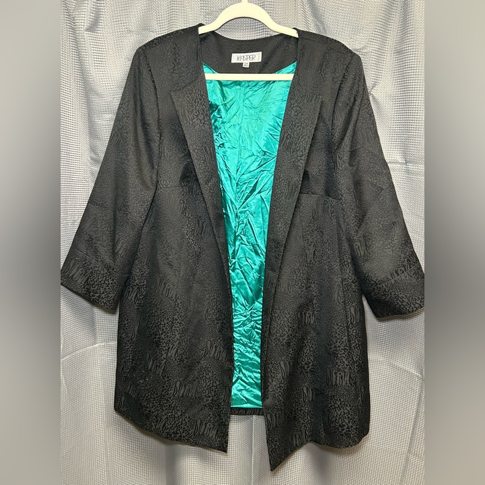 Kasper Black Jacket with Teal Interior - Picture 5 of 8